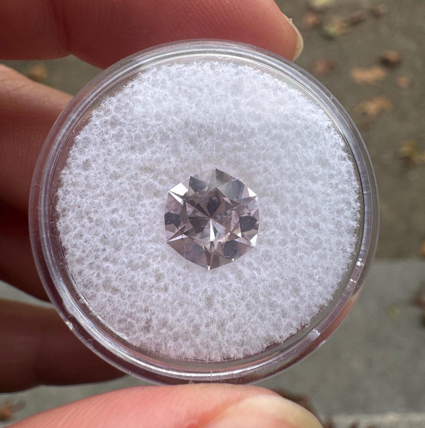 Light Pink Lab Sapphire Hexagon, 2.95ct