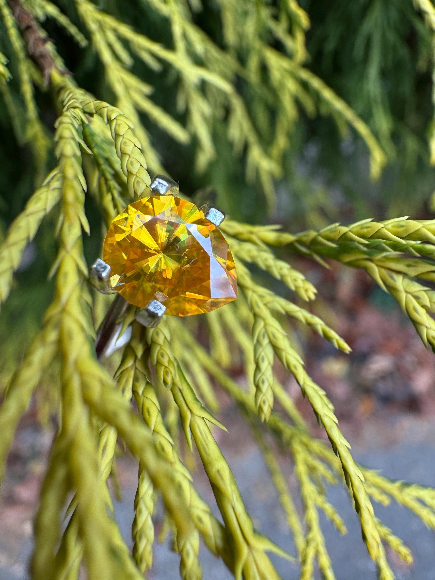 Golden Rutile Pear, 1.85ct