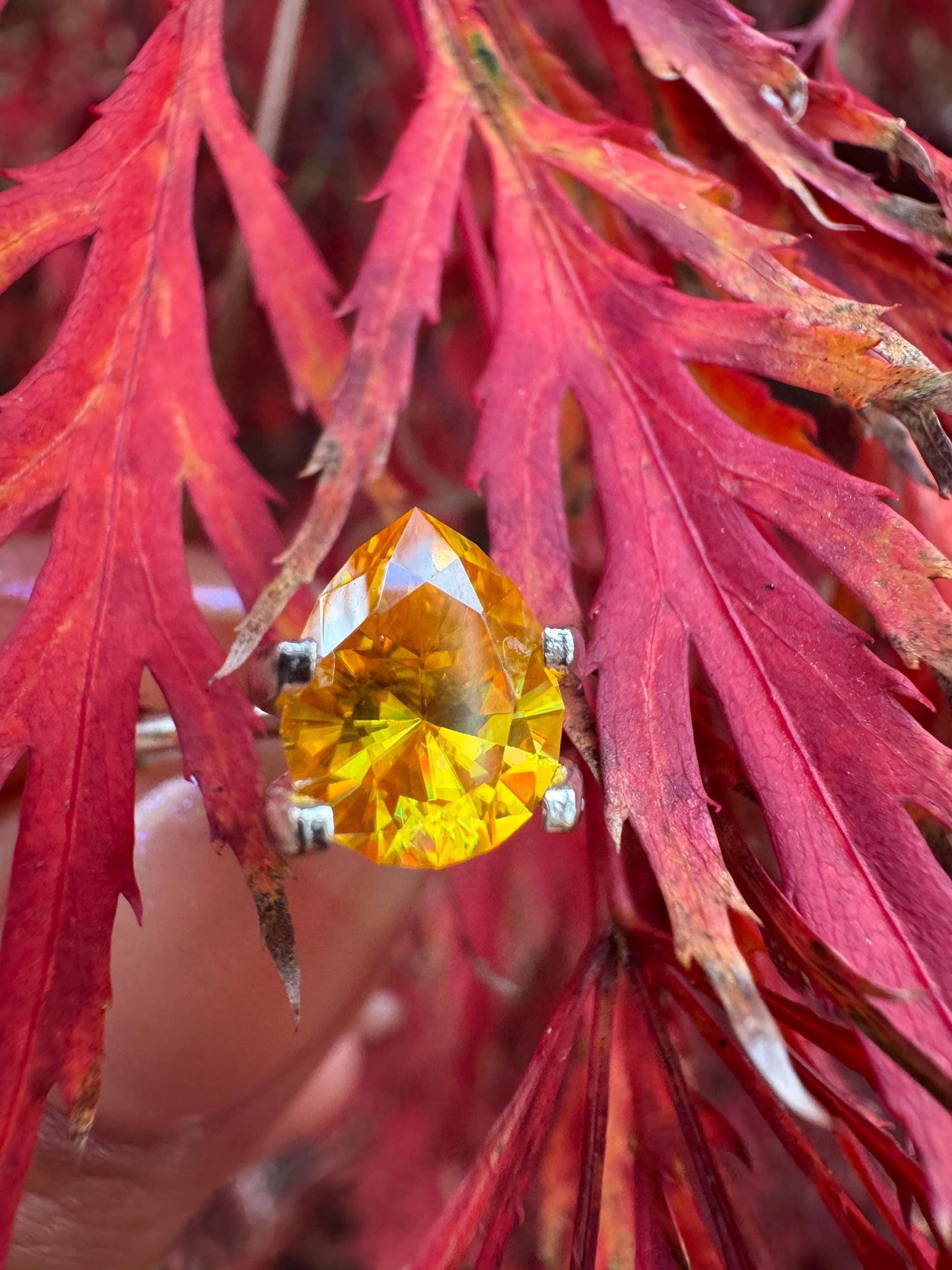 Golden Rutile Pear, 1.85ct