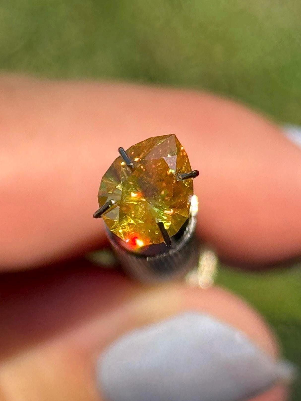 Golden Rutile Pear, 1.85ct